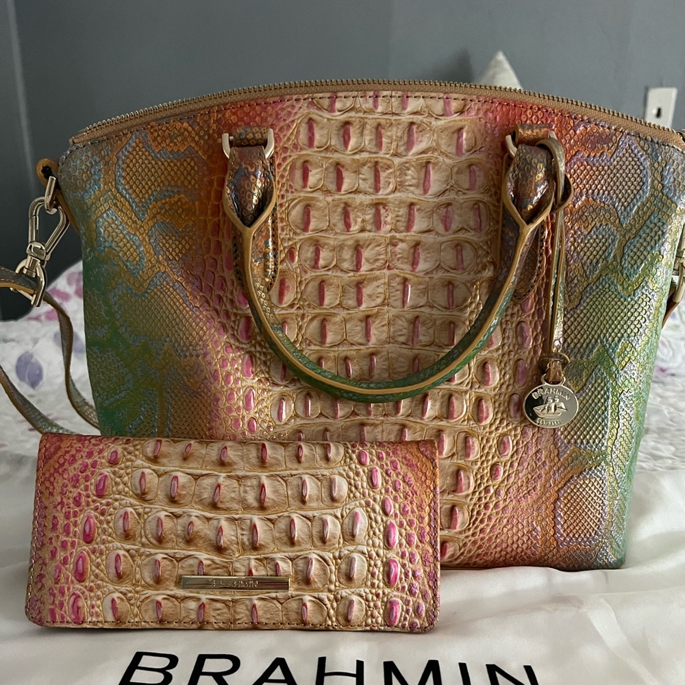 Brahmin purse and wallet combo